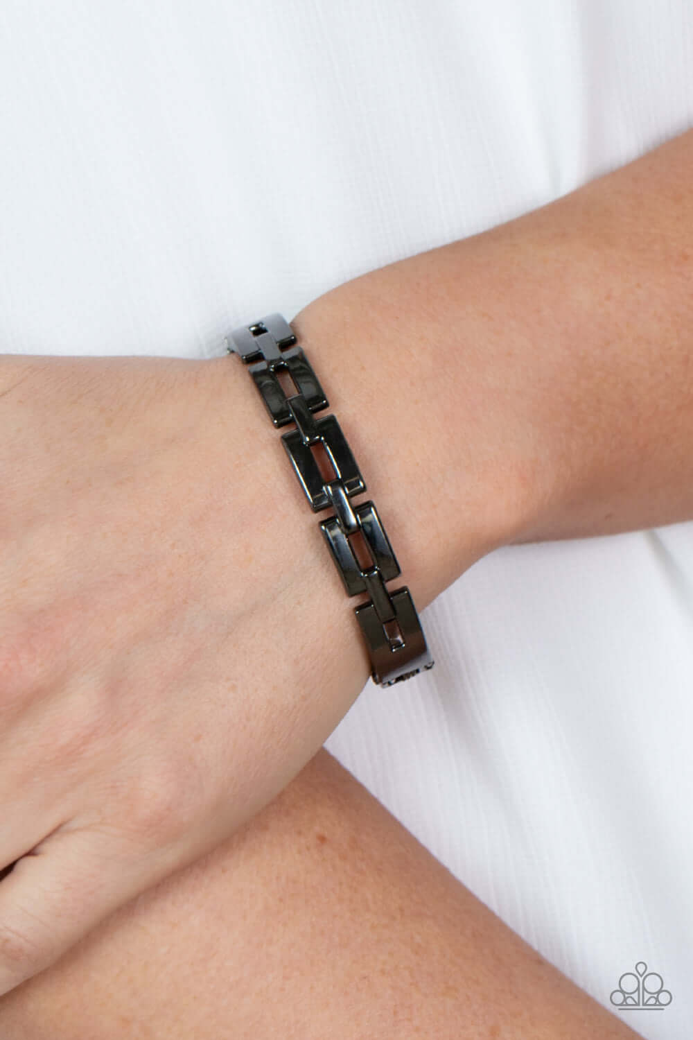 Paparazzi Accessories ❋Closed Circuit Strategy - Black Bracelet❋ Flat Rate Ship $4.50❋ - Image #2