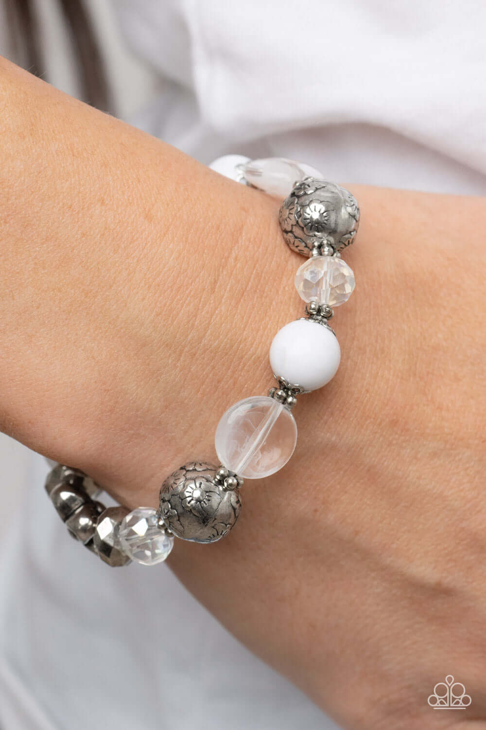 Paparazzi Accessories ❋Pretty Persuasion - White Bracelet❋ Flat Rate Ship $4.50❋ - Image #2