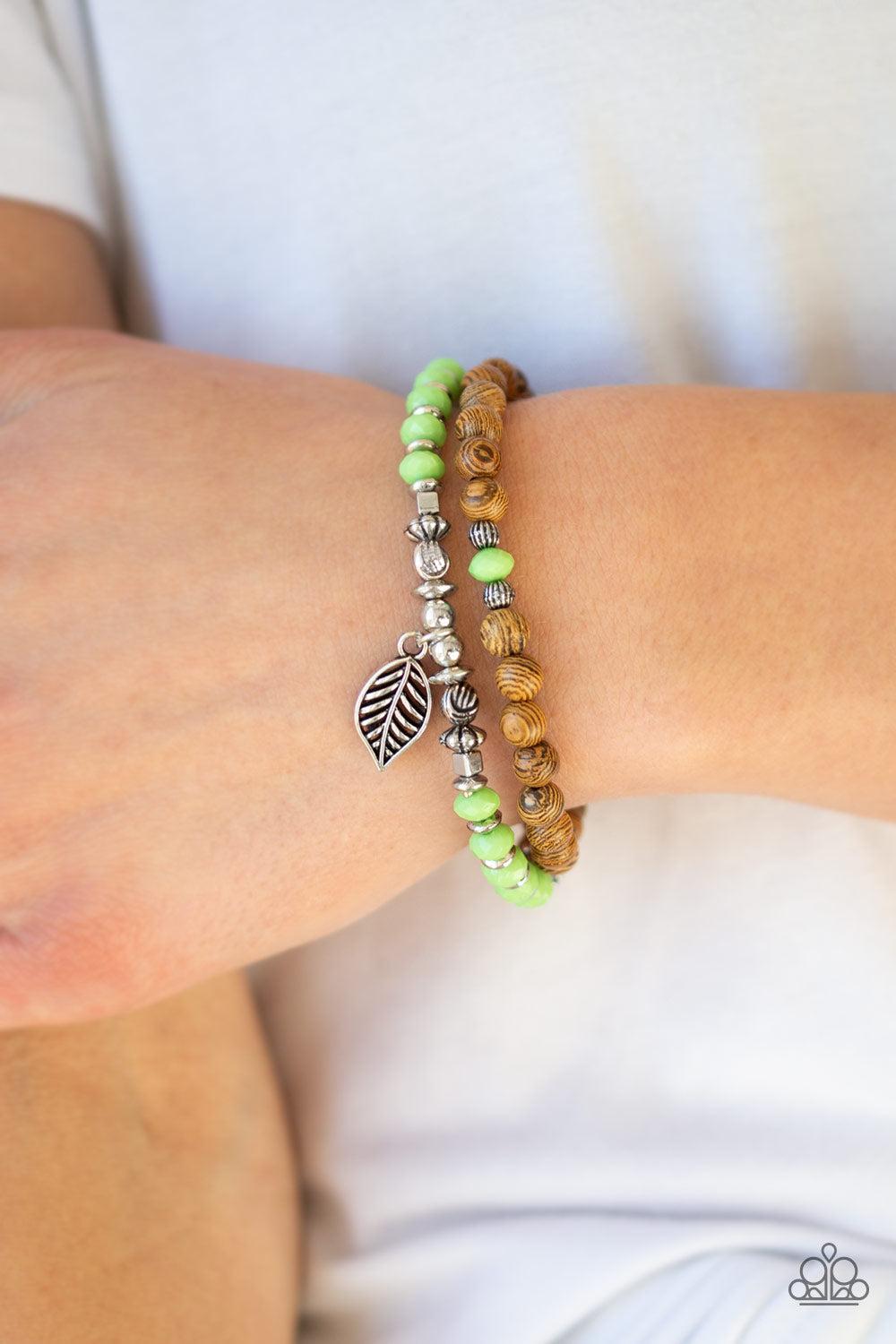 Paparazzi Accessories ✽ Wonderfully Woodland - Green Bracelet✽Flat Rate Ship $4.50✽ - Image #2