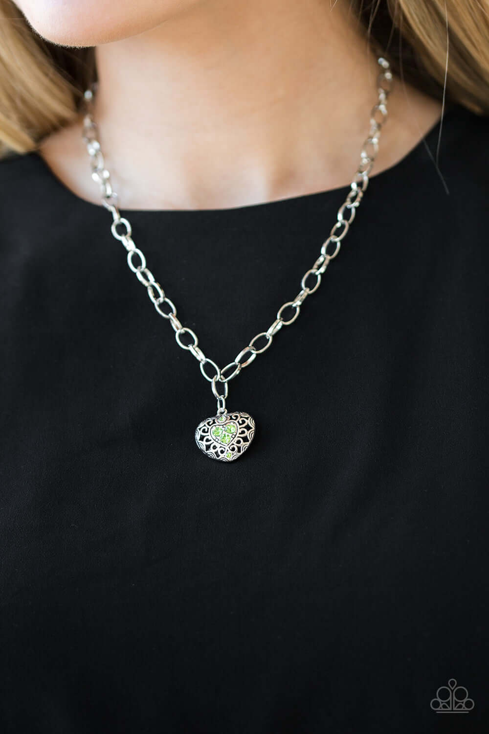 Paparazzi Accessories ✽ No Love Lost - Green Necklace✽Flat Rate Ship $4.50✽ - Image #2