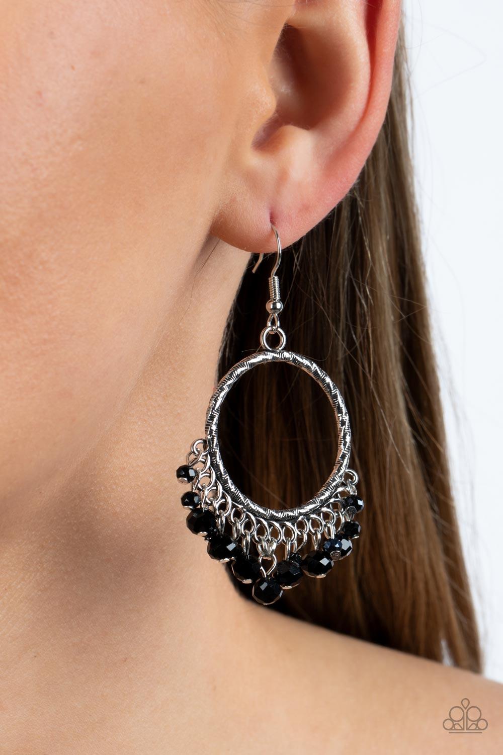 Paparazzi Accessories ❋As if by Magic - Black Earrings❋ Flat Rate Ship $4.50❋ - Image #2