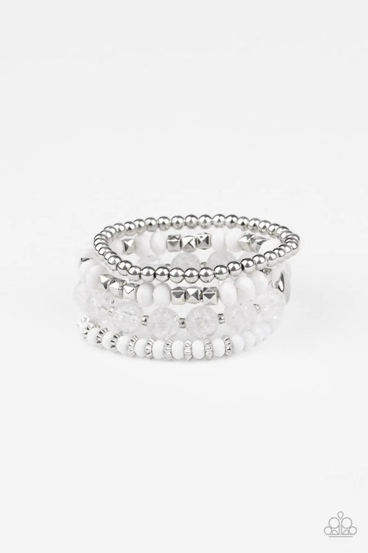 brought✽to✽you✽by✽blingflingbykatlayered-luster-white-bracelet✽paparazzi-accessories