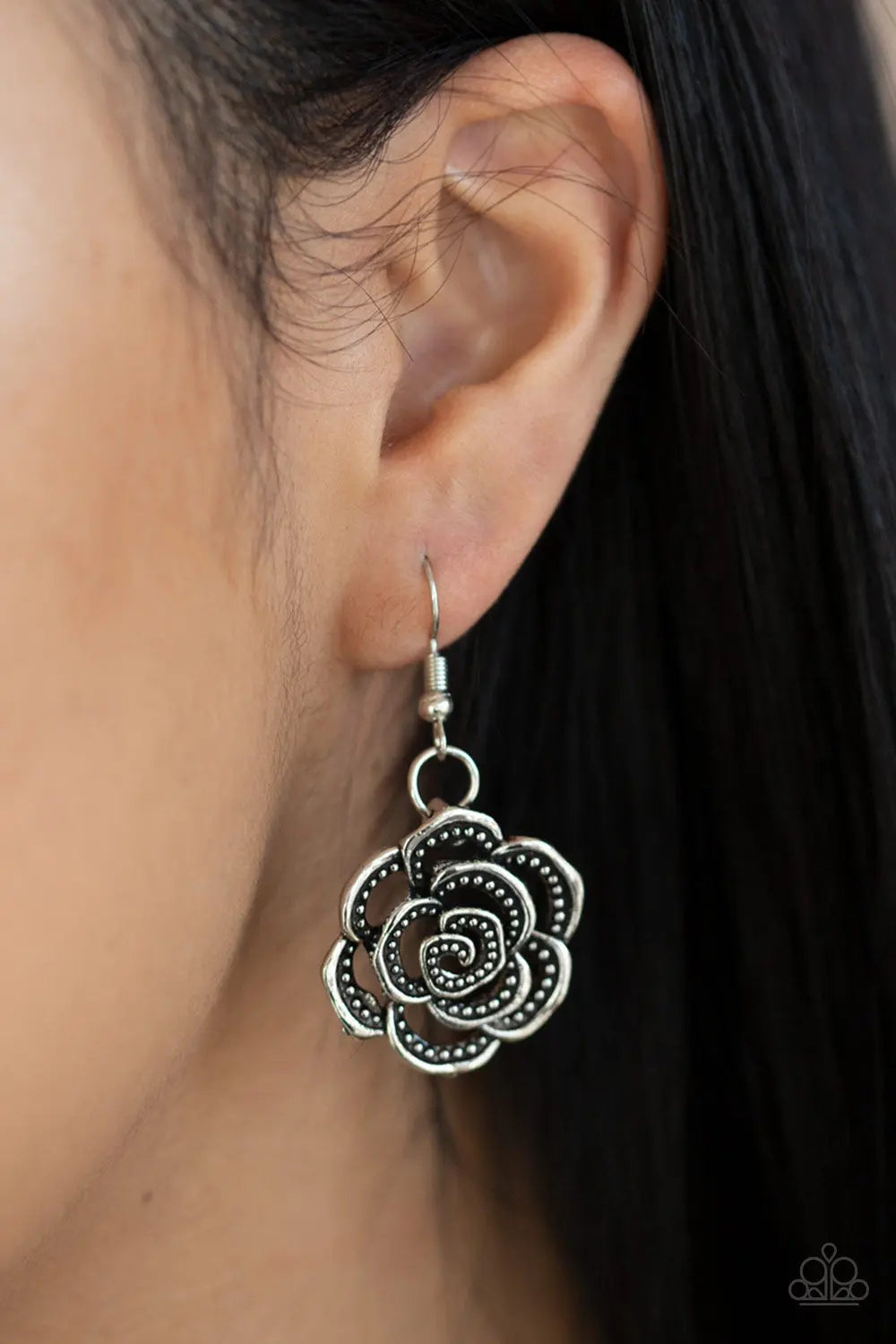 Paparazzi Accessories ✽ Garden Rose - Silver Lanyard✽Flat Rate Ship $4.50✽ - Image #2