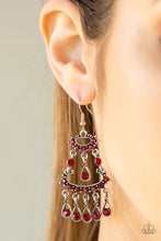Load image into Gallery viewer, Paparazzi Accessories ✽ Chandelier Shimmer - Red Earrings✽Flat Rate Ship $4.50✽ - Image #2
