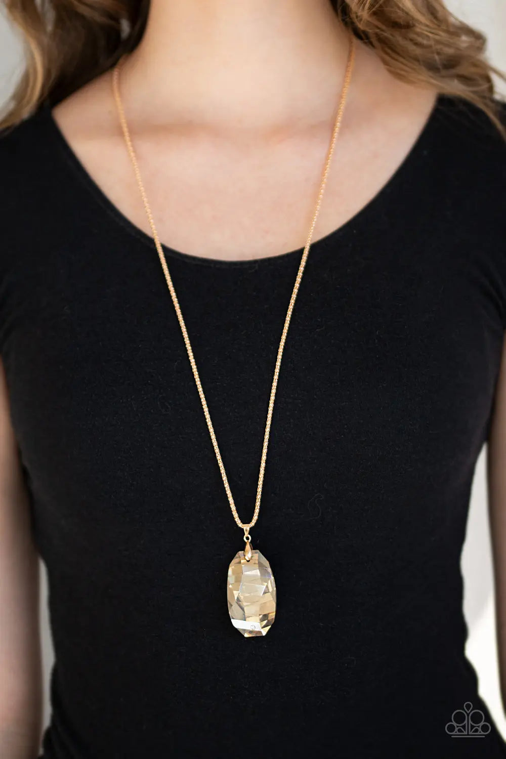 Paparazzi Accessories ✽ Gemstone Grandeur - Gold Necklace✽Flat Rate Ship $4.50✽ - Image #2