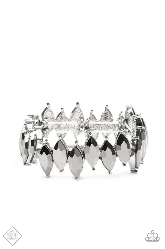 brought✽to✽you✽by✽blingflingbykatfiercely-fragmented-silver-bracelet✽paparazzi-accessories