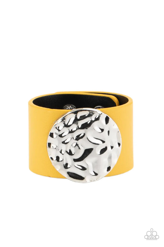 brought✽to✽you✽by✽blingflingbykatthe-future-looks-bright-yellow-bracelet✽paparazzi-accessories