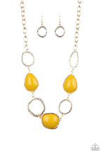 Load image into Gallery viewer, brought✽to✽you✽by✽blingflingbykat✽haute-heirloom-yellow-necklace✽paparazzi-accessories
