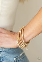 Load image into Gallery viewer, Paparazzi Accessories ❋American All-Star - Gold Bracelet❋ Flat Rate Ship $4.50❋ - Image #2
