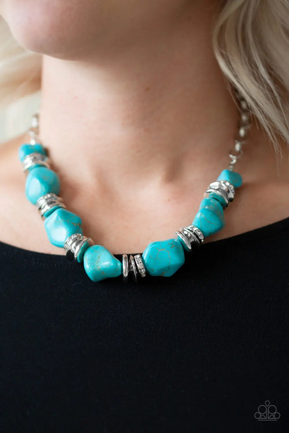 Paparazzi Accessories ✽ Stunningly Stone Age - Blue Necklace✽Flat Rate Ship $4.50✽ - Image #2