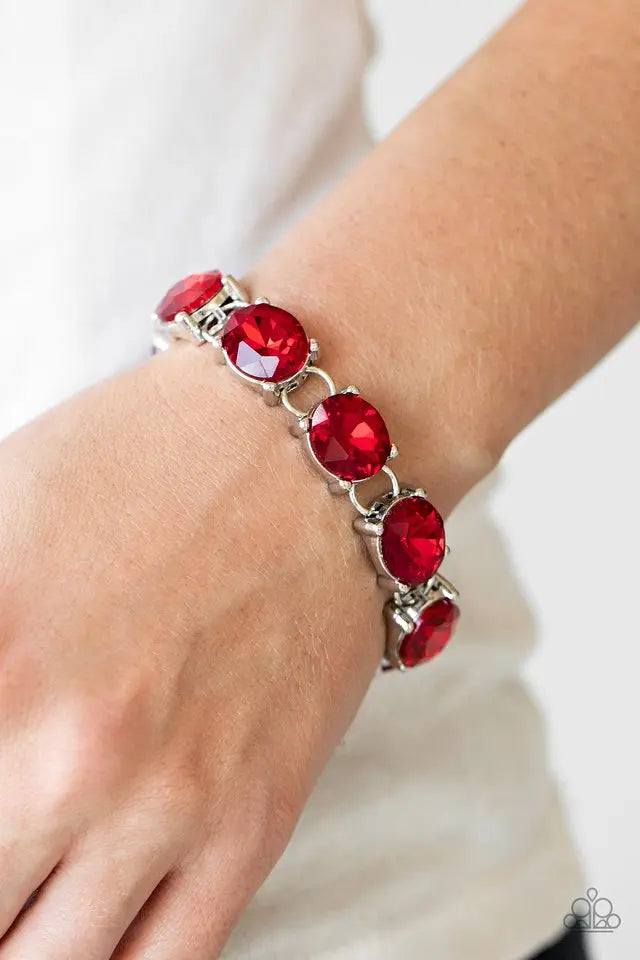 Paparazzi Accessories ✽Mind Your Manners - Red Bracelet✽Flat Rate Ship $4.50✽ - Image #2