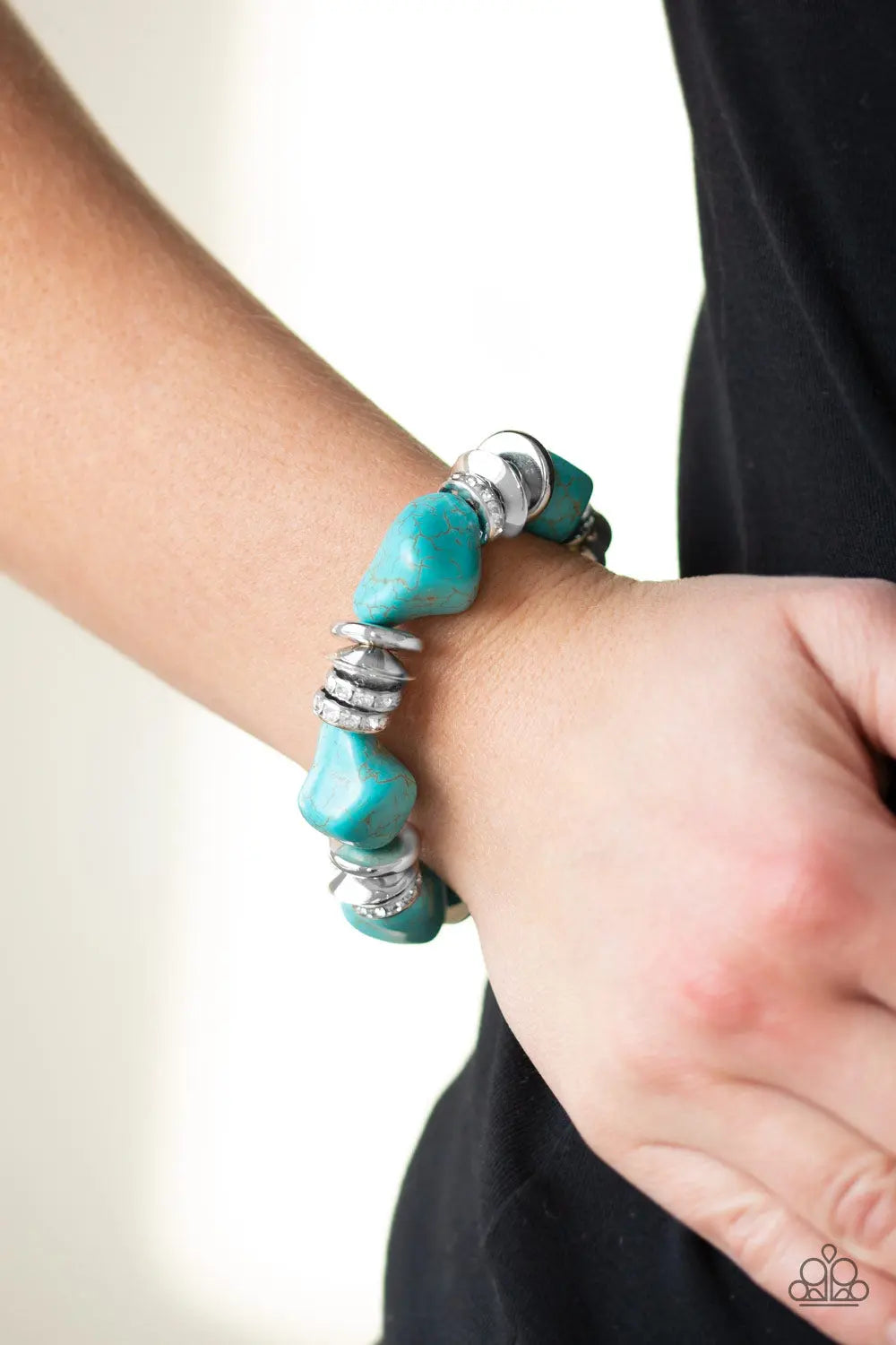 Paparazzi Accessories ✽ Stone Age Stunner - Blue Bracelet✽Flat Rate Ship $4.50✽ - Image #2