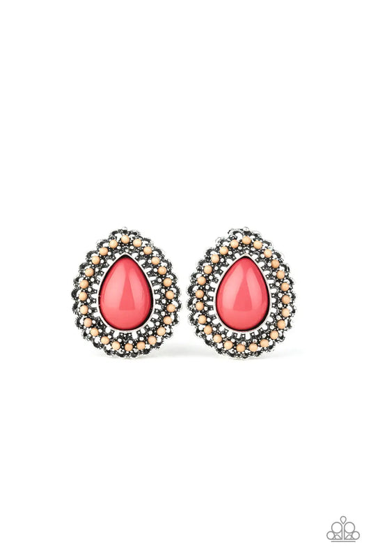 brought✽to✽you✽by✽blingflingbykat✽beaded-blast-pink-post earrings✽paparazzi-accessories