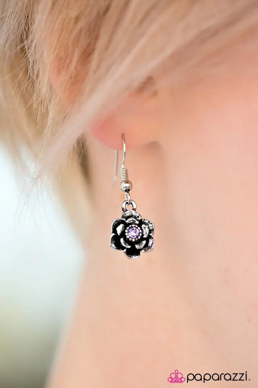 brought-to-you-by-blingflingbykat-where-the-flowers-bloom-purple-earrings-paparazzi-accessories-