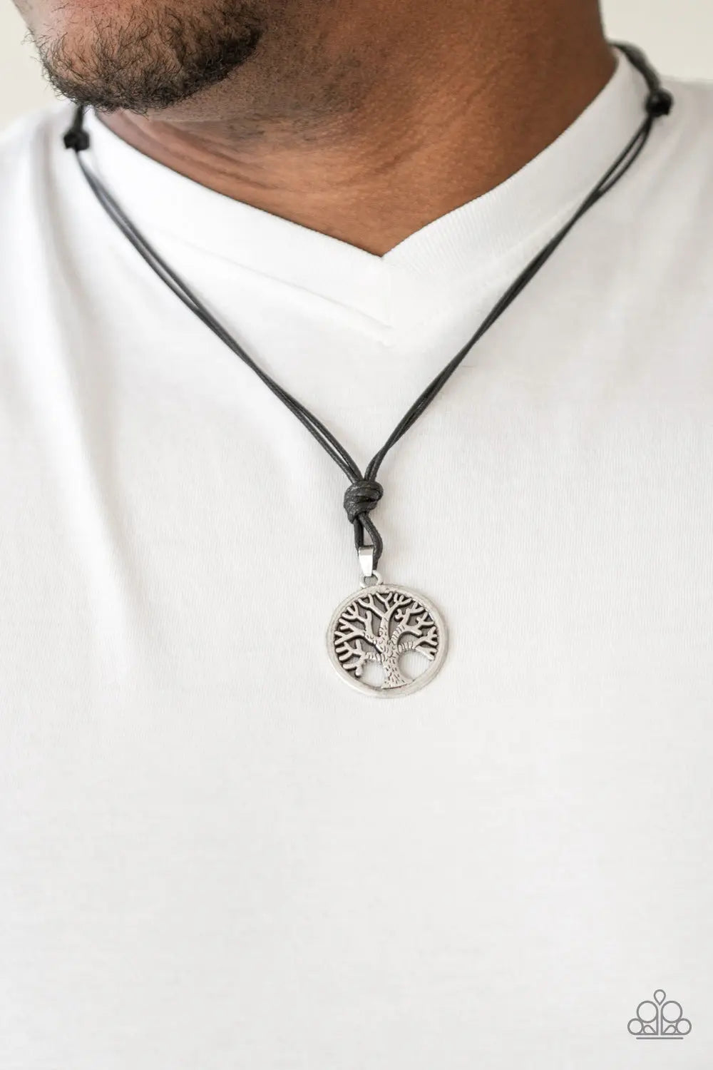 Paparazzi Accessories ✽ Rural Roots - Silver Mens Necklace✽Flat Rate Ship $4.50✽ - Image #2