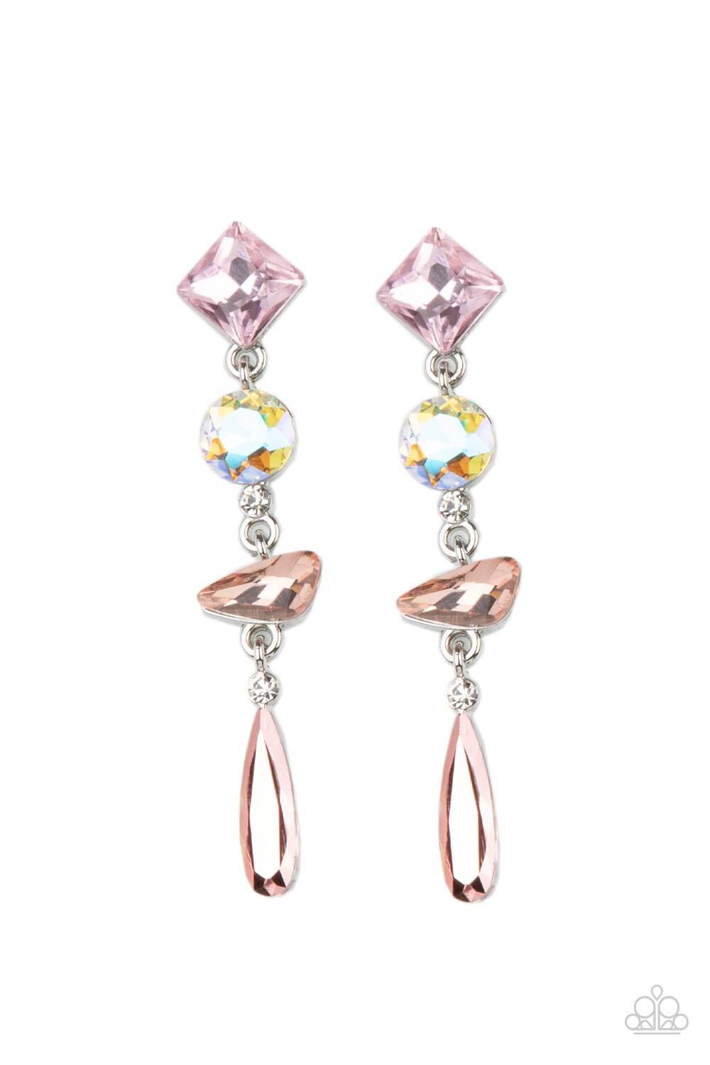 brought-to-you-by-blingflingbykat-rock-candy-elegance-pink-post earrings-paparazzi-accessories-