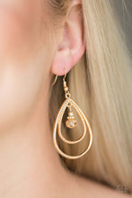Load image into Gallery viewer, Paparazzi Accessories ✽ REIGN On My Parade - Gold Earrings✽Flat Rate Ship $4.50✽ - Image #2
