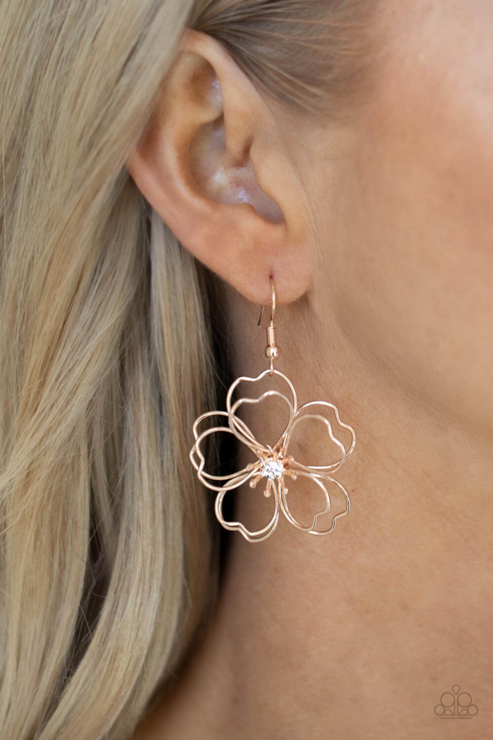 Paparazzi Accessories ❋Petal Power - Rose Gold Earrings❋ Flat Rate Ship $4.50❋ - Image #2