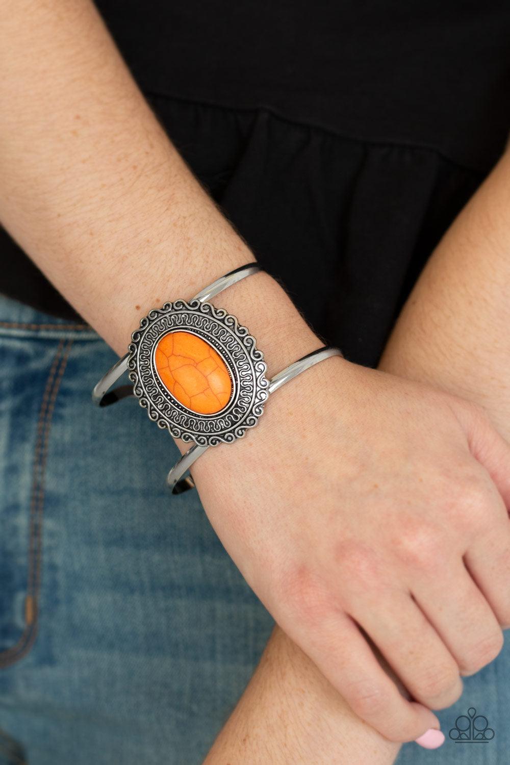 Paparazzi Accessories ✽ Extra EMPRESS-ive - Orange Bracelet✽Flat Rate Ship $4.50✽ - Image #2