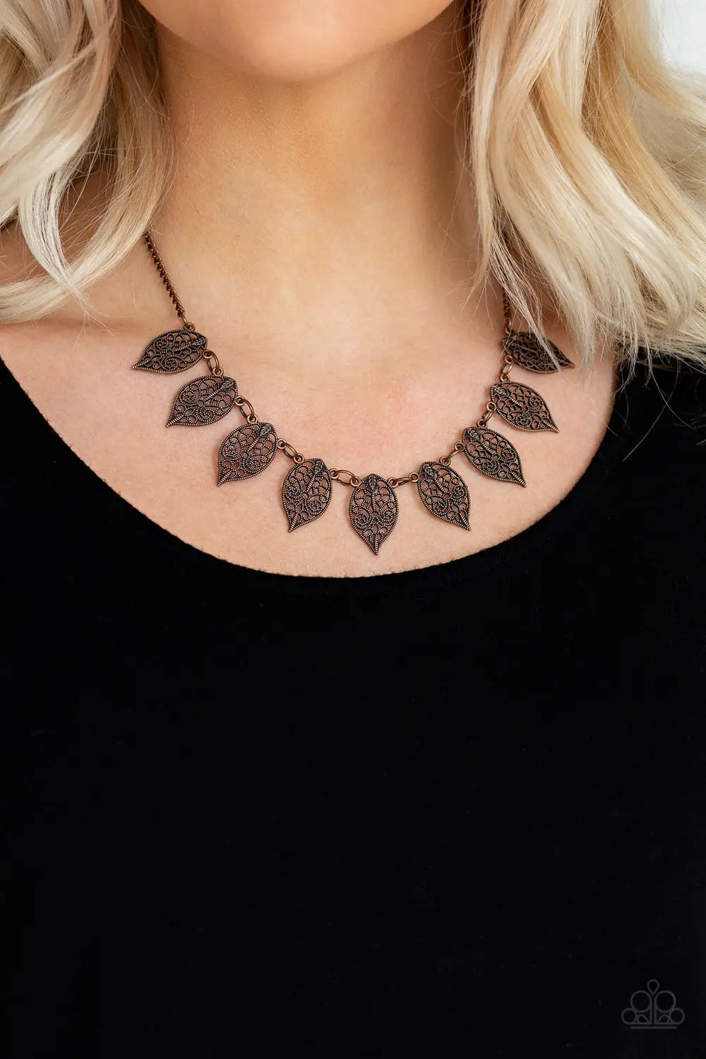 Paparazzi Accessories ✽ Leafy Lagoon - Copper Necklace✽Flat Rate Ship $4.50✽ - Image #2