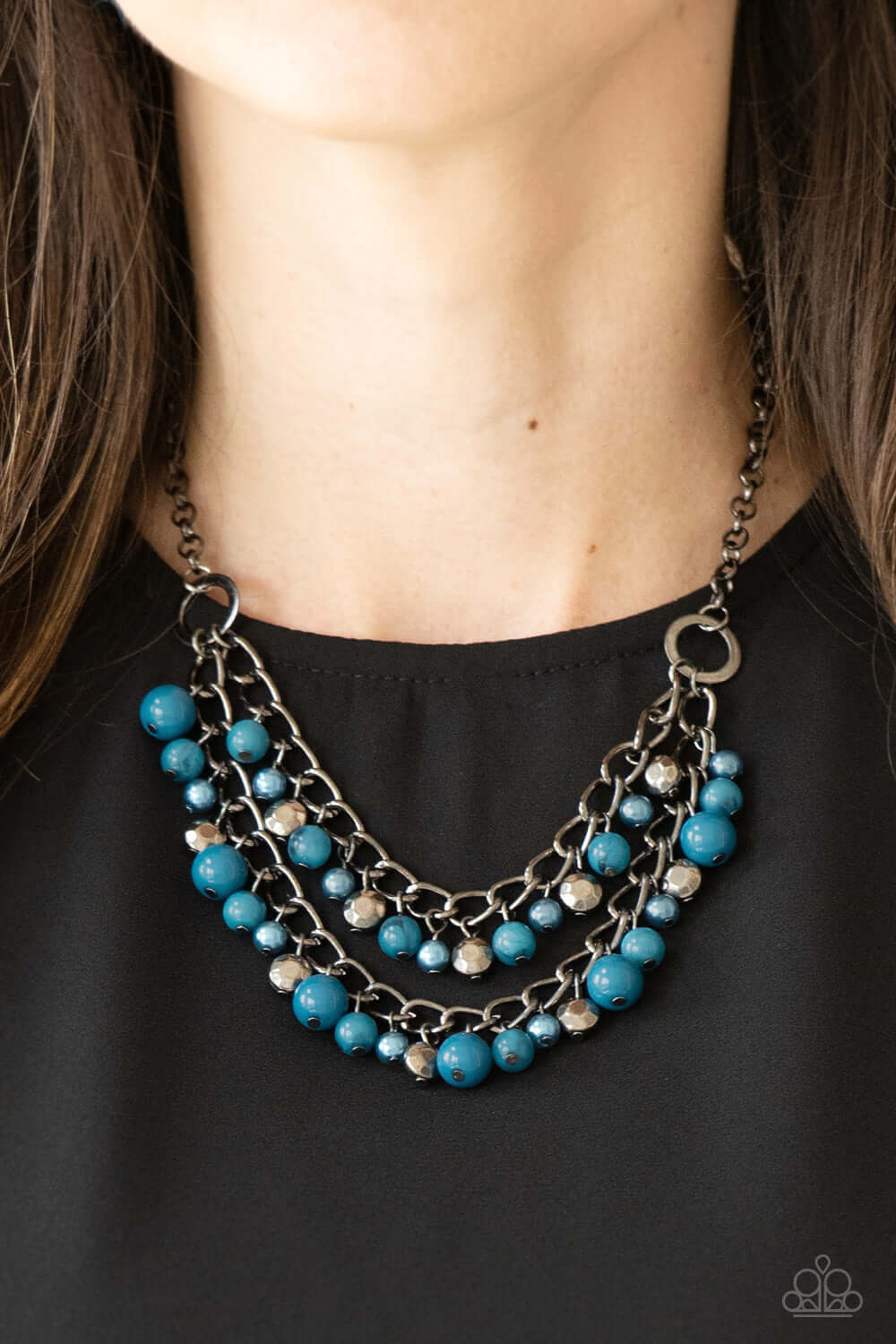 Paparazzi Accessories ✽ Watch Me Now - Blue Necklace✽Flat Rate Ship $4.50✽ - Image #2