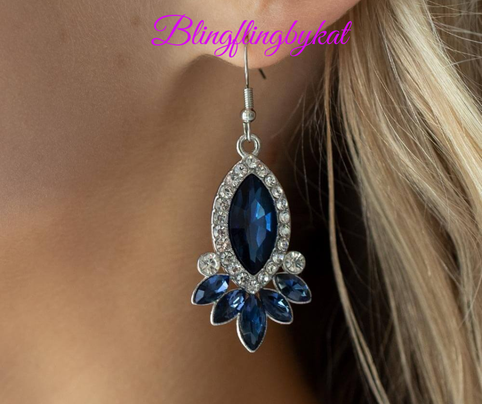 Paparazzi Accessories ✽Prismatic Parade - Blue Earrings ✽ Flat Rate Ship $4.50 ✽ - Image #1