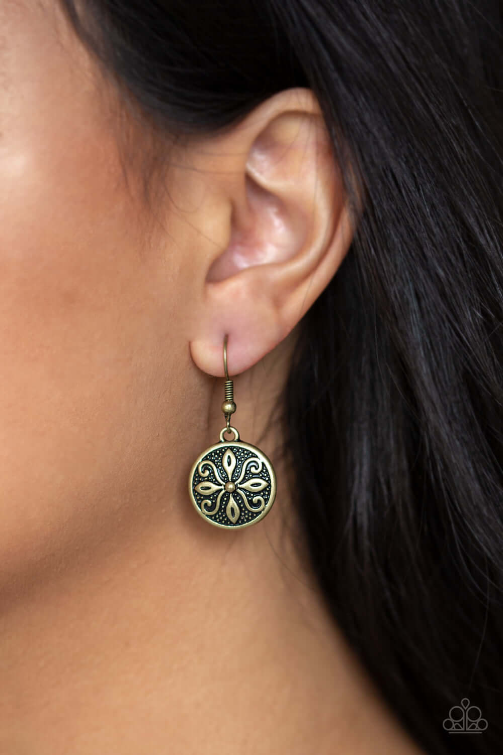 Paparazzi Accessories ✽ Tropical Trance - Brass Earrings✽Flat Rate Ship $4.50✽ - Image #2