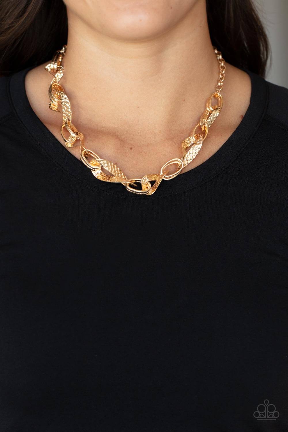 Paparazzi Accessories ❋METAL of Honor - Gold Necklace❋ Flat Rate Ship $4.50❋ - Image #2