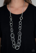 Load image into Gallery viewer, Paparazzi Accessories ❋Elegantly Ensnared - Silver Necklace❋ Flat Rate Ship $4.50❋ - Image #4
