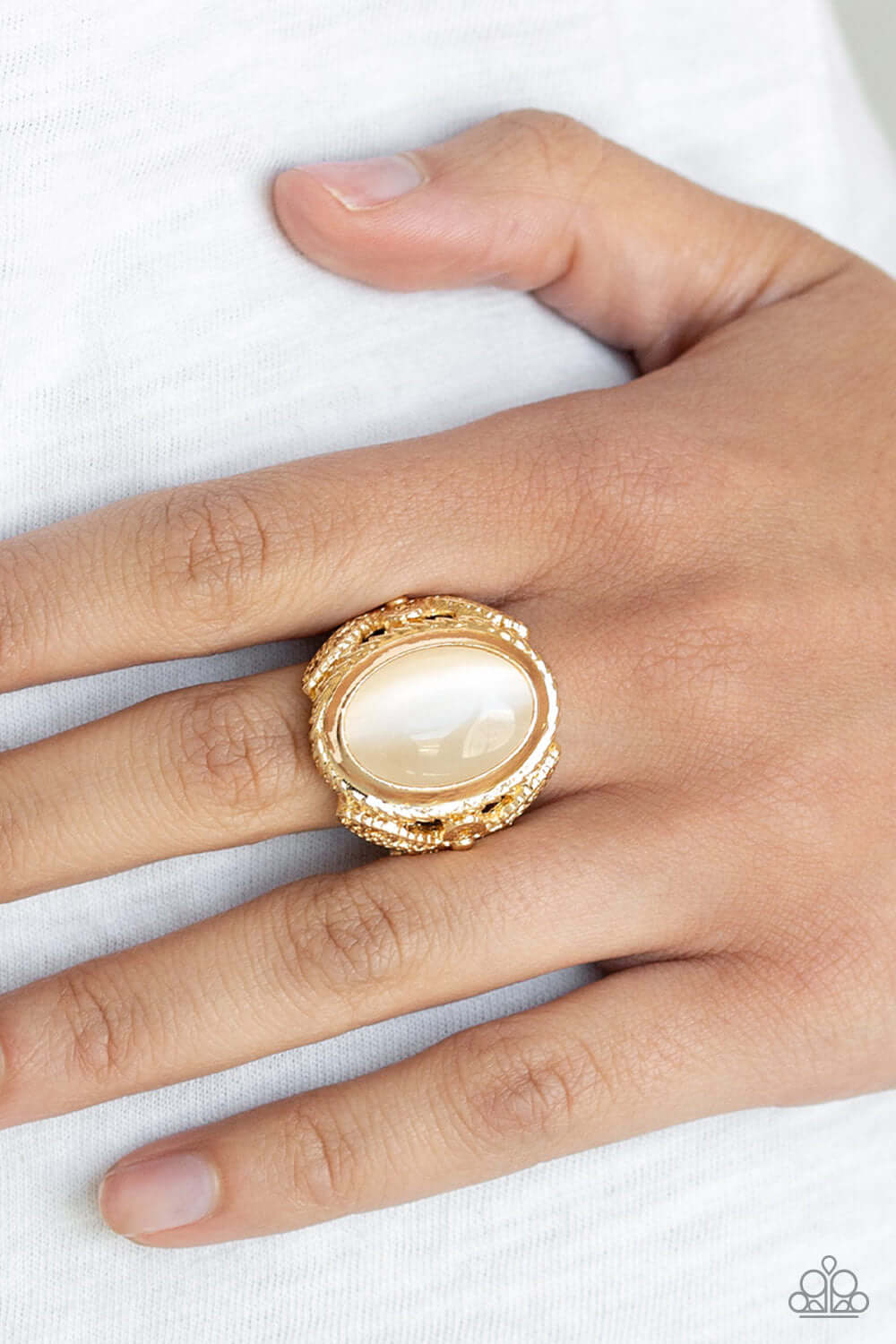 Paparazzi Accessories ✽ Deep Freeze - Gold Ring✽Flat Rate Ship $4.50✽ - Image #2
