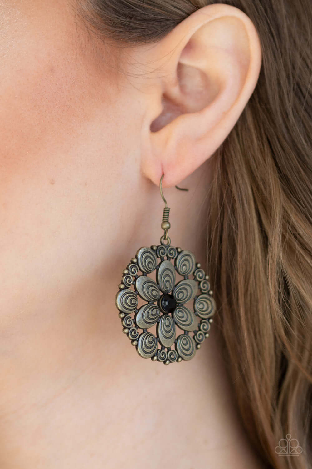 Paparazzi Accessories ✽ Grove Groove - Black Earrings✽Flat Rate Ship $4.50✽ - Image #2