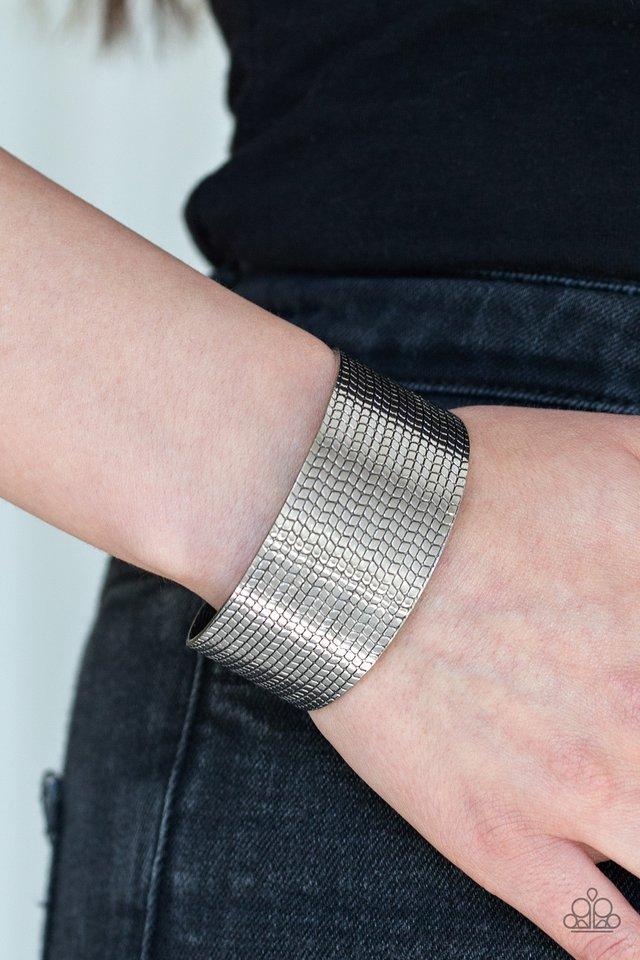 Paparazzi Accessories ❋Texture Trailblazer - Silver Bracelet❋ Flat Rate Ship $4.50❋ - Image #2