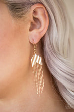 Load image into Gallery viewer, Paparazzi Accessories ✽ Radically Retro - Gold Earrings✽Flat Rate Ship $4.50✽ - Image #2
