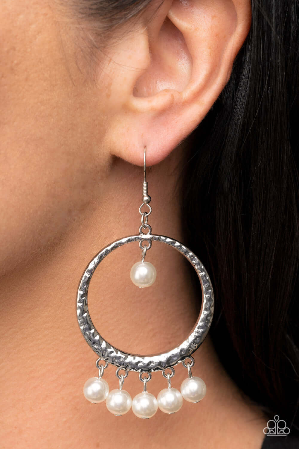 Paparazzi Accessories ❋Luscious Luxury - White Earrings❋ Flat Rate Ship $4.50❋ - Image #2