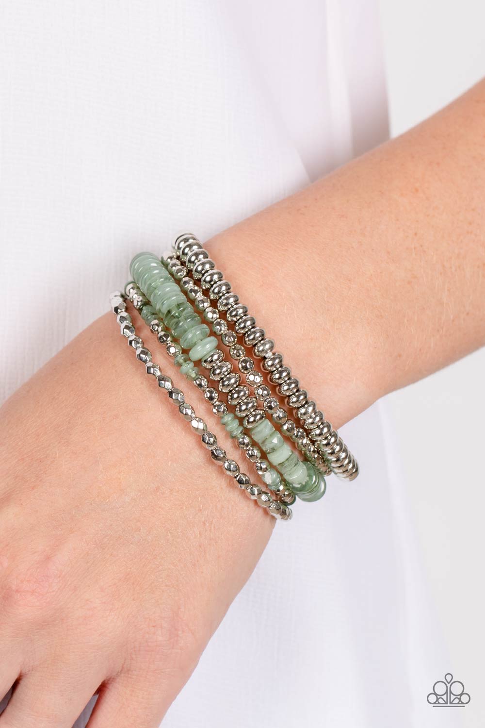 Paparazzi Accessories ❋Pristine Pixie Dust - Green Bracelet❋ Flat Rate Ship $4.50❋ - Image #2