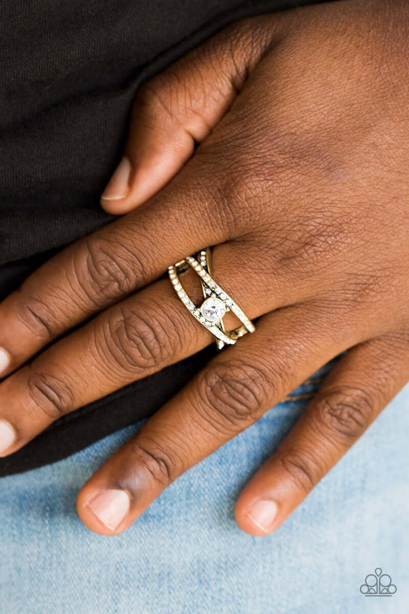 Paparazzi Accessories ❋Prepare To Be Dazzled! - Brass Ring❋ Flat Rate Ship $4.50❋ - Image #2