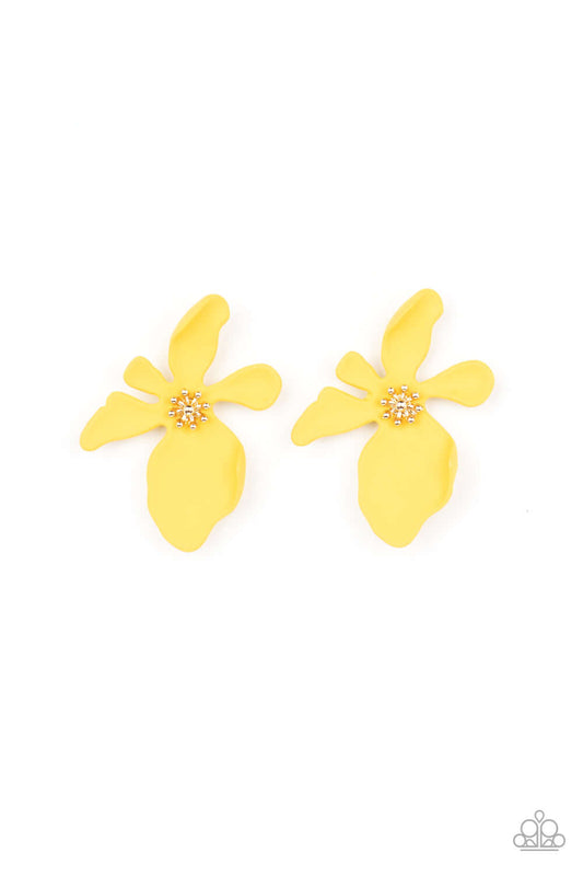 brought-to-you-by-blingflingbykat-hawaiian-heiress-yellow-post earrings-paparazzi-accessories-