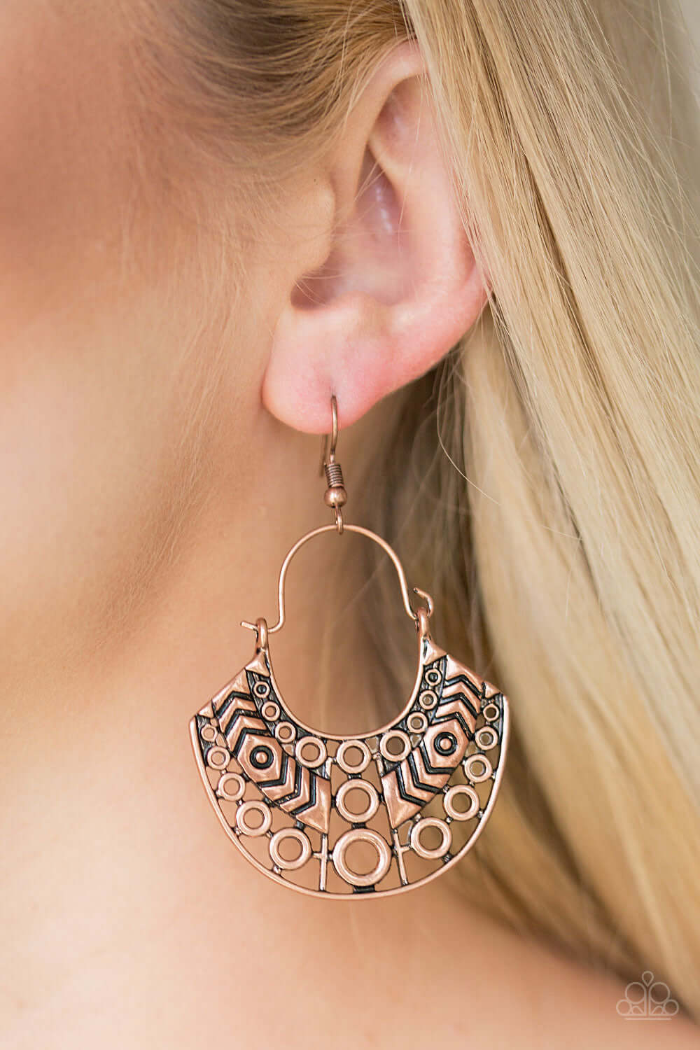 Paparazzi Accessories ✽ Indigenous Idol - Copper Earrings✽Flat Rate Ship $4.50✽ - Image #2