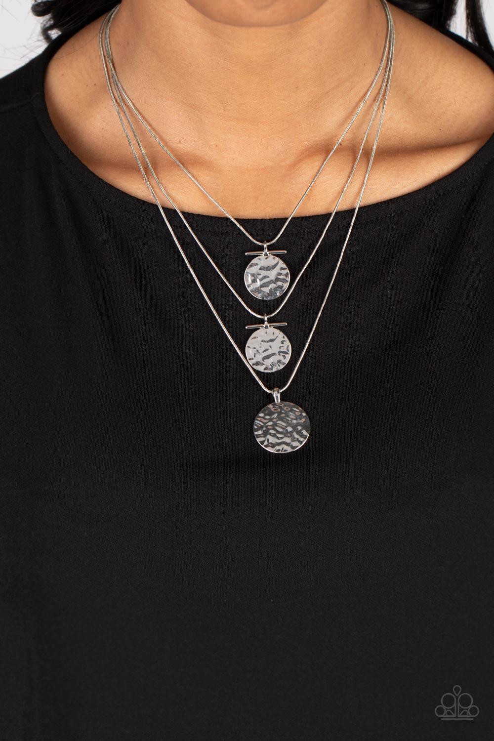 Paparazzi Accessories ❋Dizzying Discs - Silver Necklace❋ Flat Rate Ship $4.50❋ - Image #2