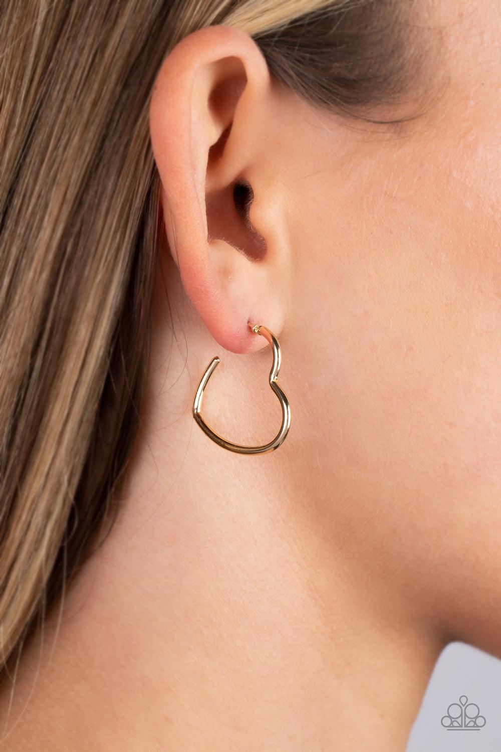 Paparazzi Accessories ❋Burnished Beau - Gold Earrings❋ Flat Rate Ship $4.50❋ - Image #2