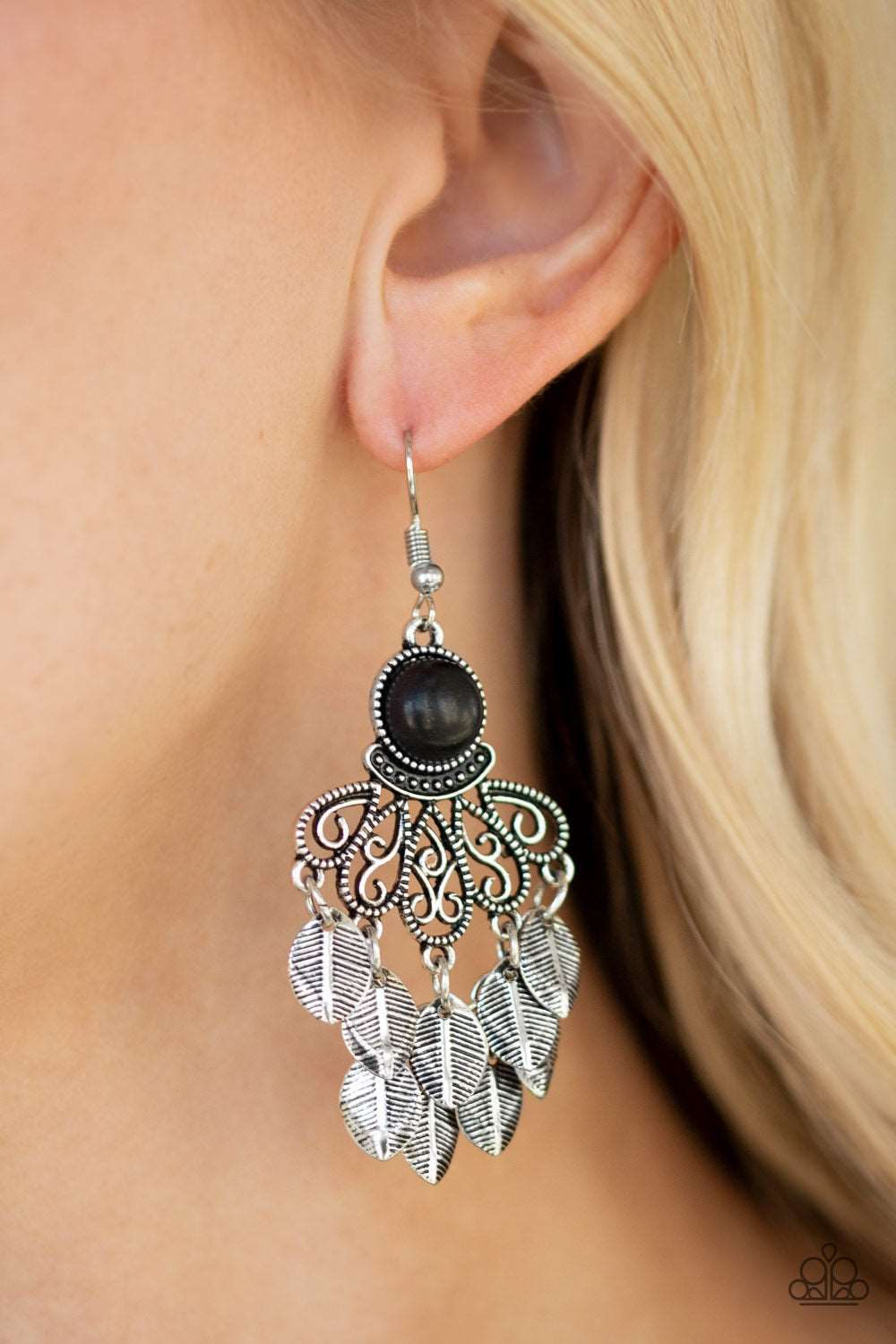 Paparazzi Accessories ✽ A Bit On The Wildside - Black Earrings✽Flat Rate Ship $4.50✽