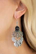 Load image into Gallery viewer, Paparazzi Accessories ✽ A Bit On The Wildside - Black Earrings✽Flat Rate Ship $4.50✽
