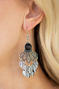 Paparazzi Accessories ✽ A Bit On The Wildside - Black Earrings✽Flat Rate Ship $4.50✽