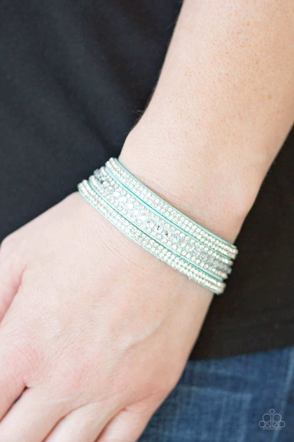 Paparazzi Accessories ✽ Harlem Hustle - Green Bracelet✽Flat Rate Ship $4.50✽ - Image #2