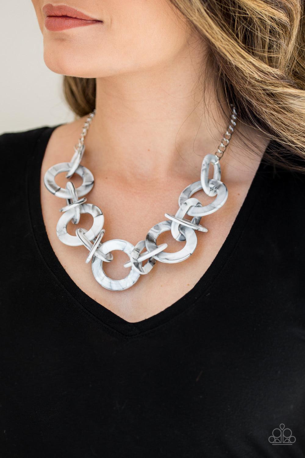 Paparazzi Accessories ✽ Chromatic Charm - Silver Necklace✽Flat Rate Ship $4.50✽ - Image #2