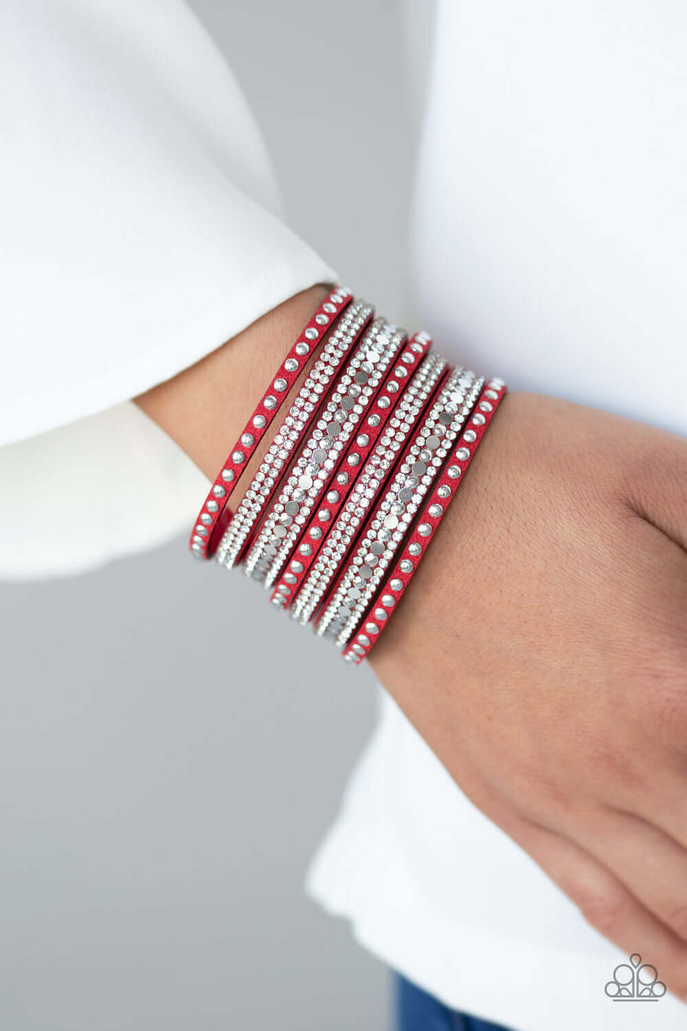 Paparazzi Accessories ✽ All Hustle and Hairspray - Red Bracelet✽Flat Rate Ship $4.50✽ - Image #2