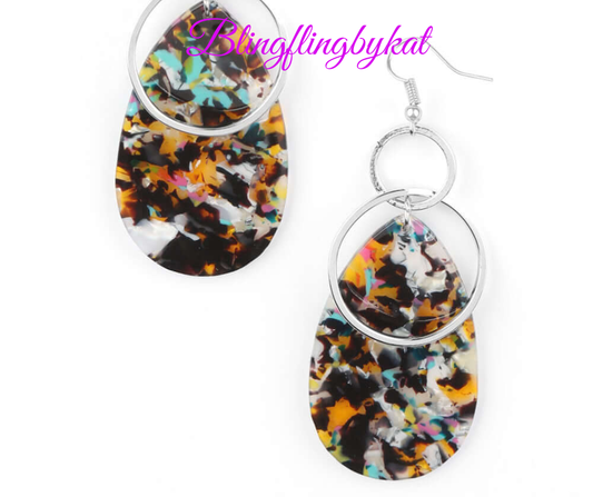 Paparazzi Accessories ✽  To Paradise - Multi Earrings✽Flat Rate Ship $4.50✽ - Image #1