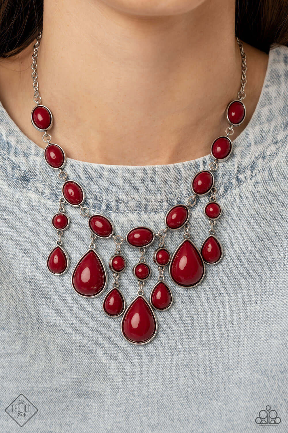 Paparazzi Accessories ❋Mediterranean Mystery - Red Necklace❋ Flat Rate Ship $4.50❋ - Image #2