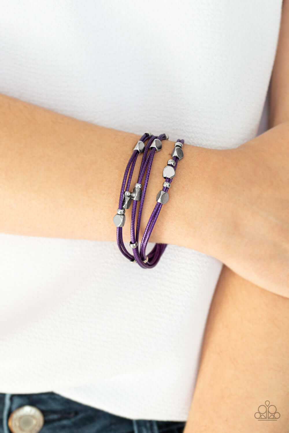 Paparazzi Accessories ✽ Cut The Cord - Purple Bracelet✽Flat Rate Ship $4.50✽ - Image #2