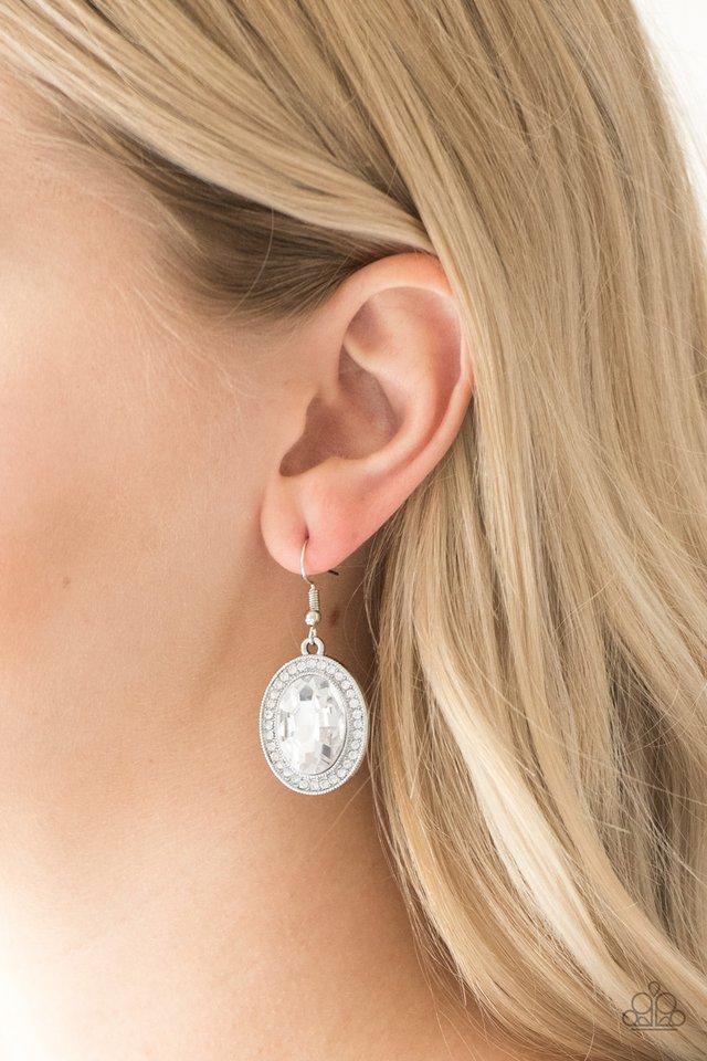 Paparazzi Accessories ❋Only FAME In Town - White Earrings❋ Flat Rate Ship $4.50❋ - Image #2